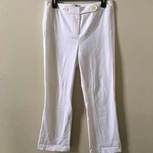 Ann Taylor Striped White Pants